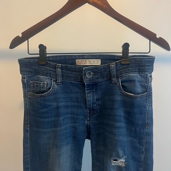 ZARA Basic Dept. Z1975 Denim Cropped Jeans - Picture 3 of 4